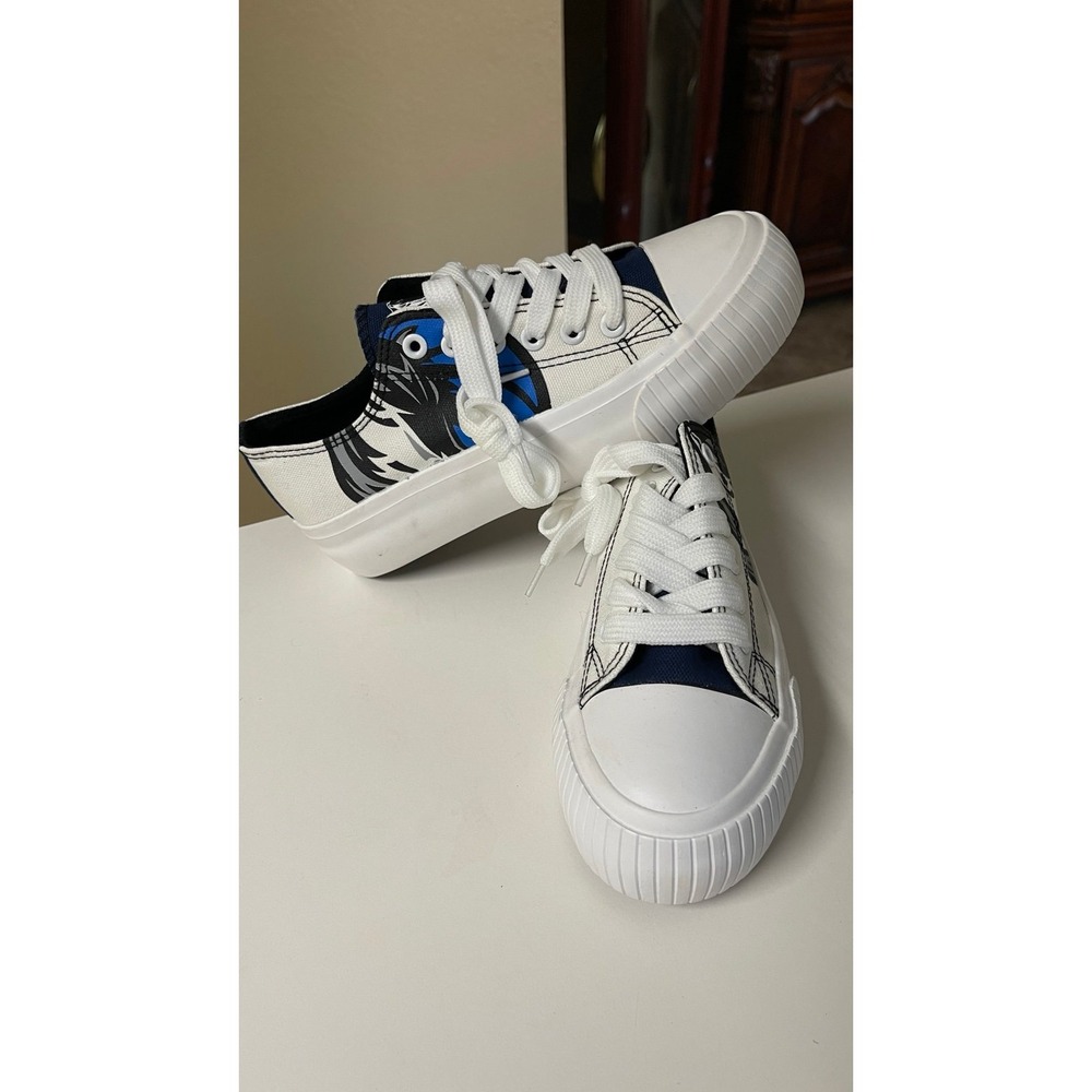 FOCO Dallas Mavericks Platform Sneakers Women's Size 6 Canvas Lace Up NBA Shoes